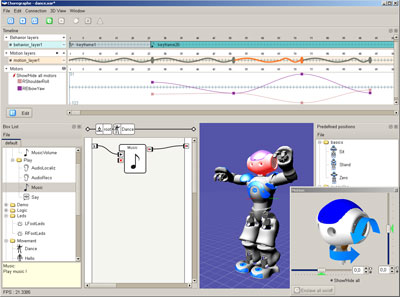 Aldebaran Robotics Newsletter Juillet 2008 Choregraphe #1