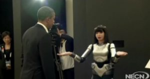 Le Président Obama rencontre des robots japonais #3