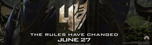 Film Transformers 4 - L'Age de l'Extinction - Affiche Optimus Prime - Bandeau #1